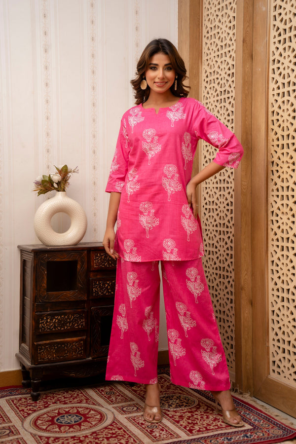 Blush Bloom Cotton Co-ord Set