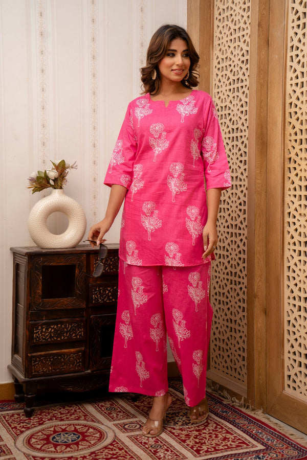 Blush Bloom Cotton Co-ord Set