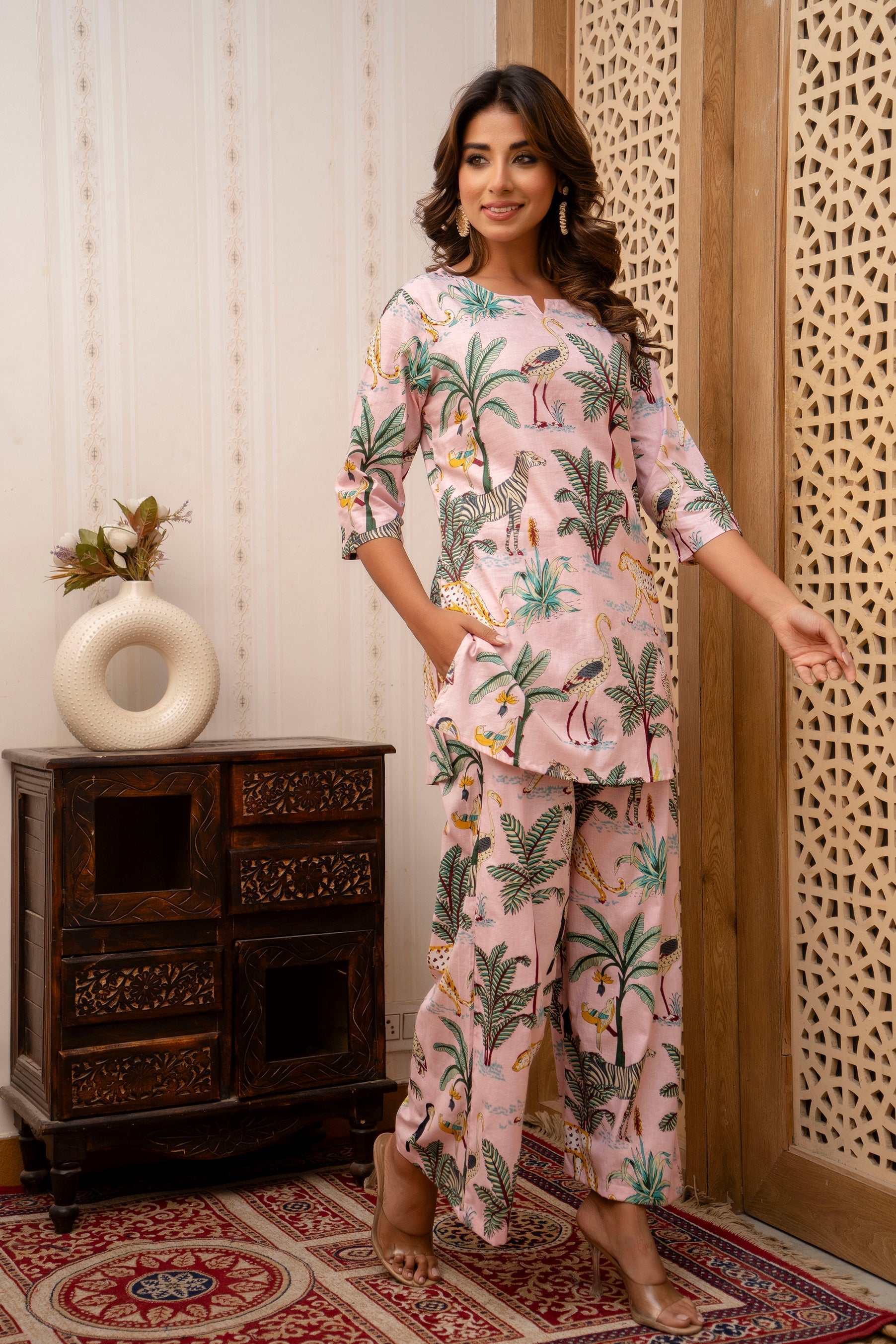 Rosy Reverie Cotton Co-ord Set from Me & My