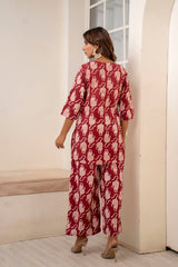 Untamed Elegance Maroon Co-ord Set - Me&My