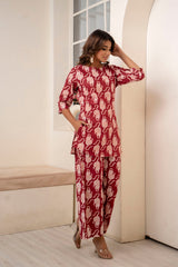 Untamed Elegance Maroon Co-ord Set - Me&My