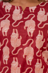 Untamed Elegance Maroon Co-ord Set - Me&My