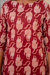 Untamed Elegance Maroon Co-ord Set - Me&My