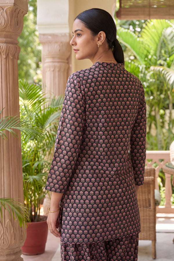 Onyx Ripple Cotton Farshi Salwar Set