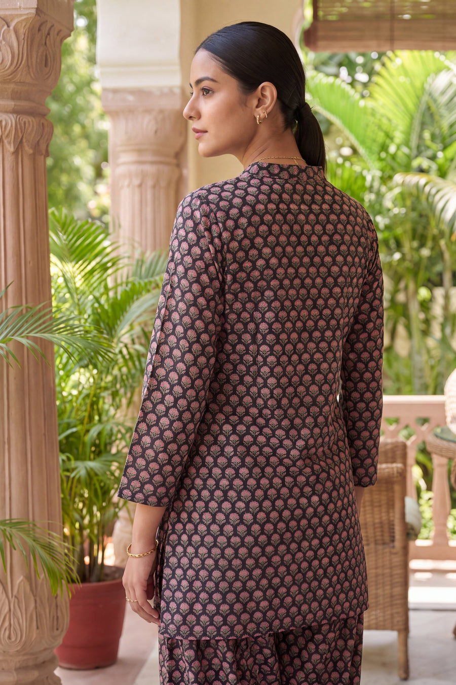 Onyx Ripple Cotton Farshi Salwar Set — image 3