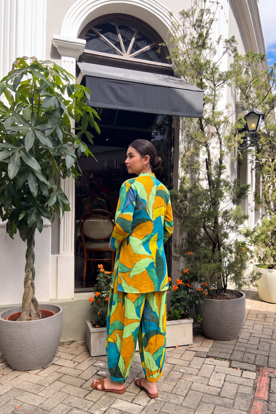 Teal Palm Cotton Farshi Salwar Set — image 13