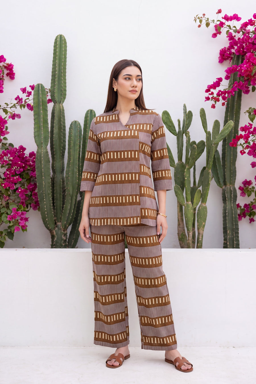 Olive Trellis Angrakha Cotton Co-ord Set — image 6