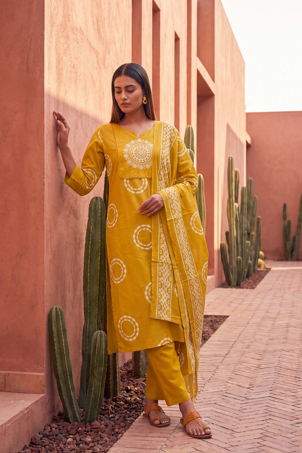 Butter Haven Cotton Dupatta Set