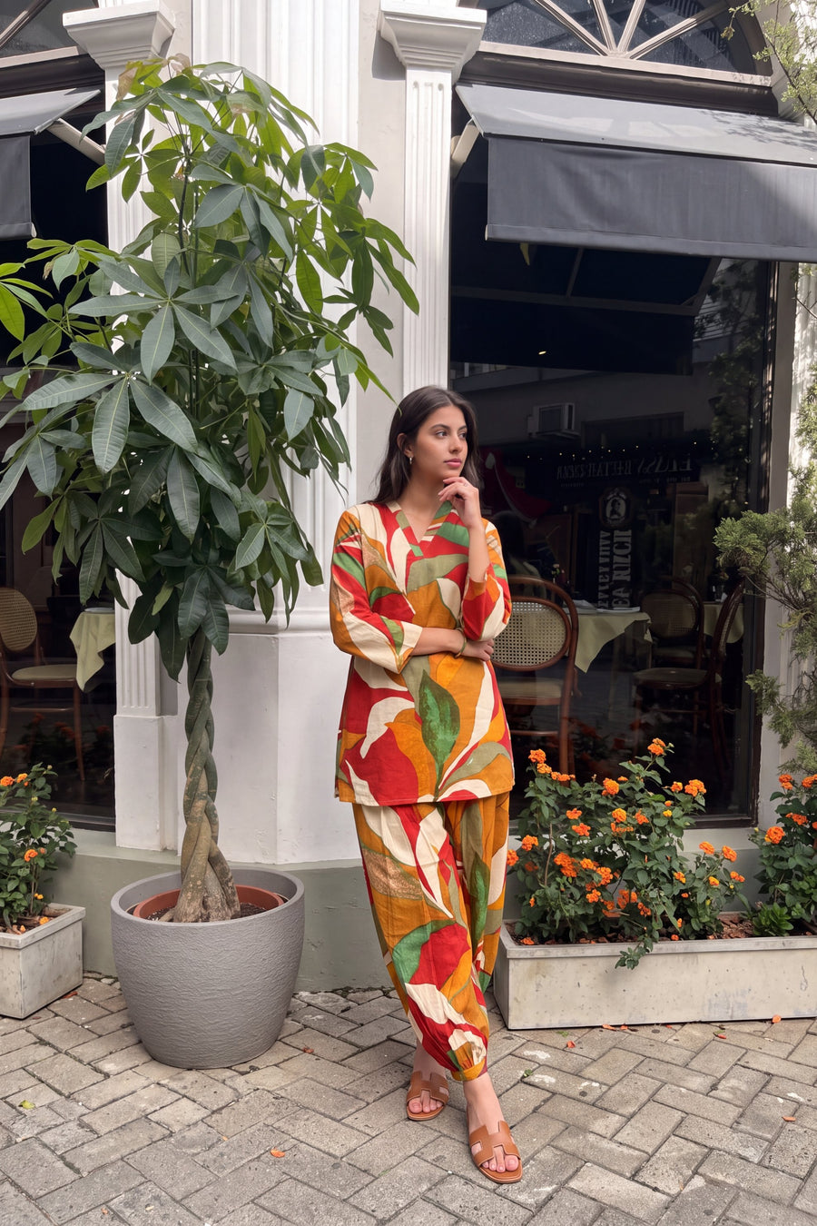 Ember Foliage Cotton Farshi Salwar Set — image 6