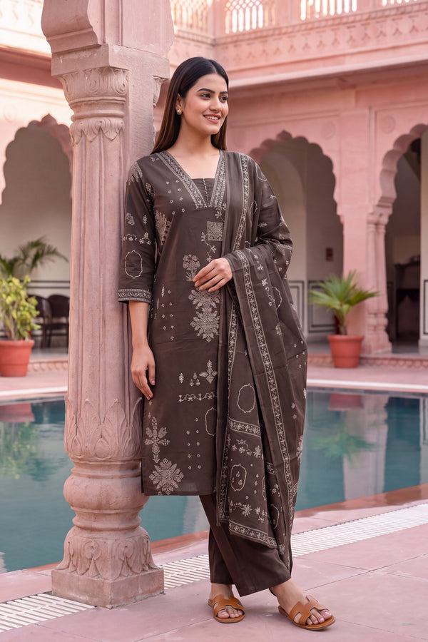 Slate Cove Cotton Dupatta Set