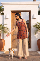 Wine Reverie Square Neck Cotton Top
