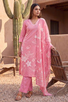 Autumn Petal Cotton Dupatta Set