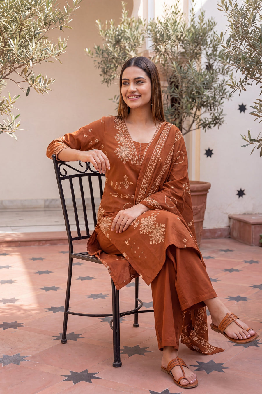 Amber Grove Cotton Dupatta Set — image 2