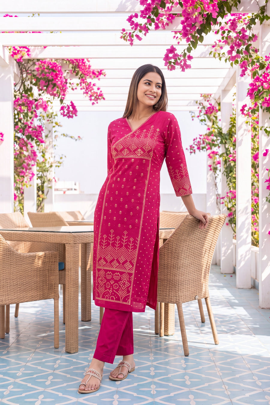 Petal Haven Cotton Dupatta Set — image 3