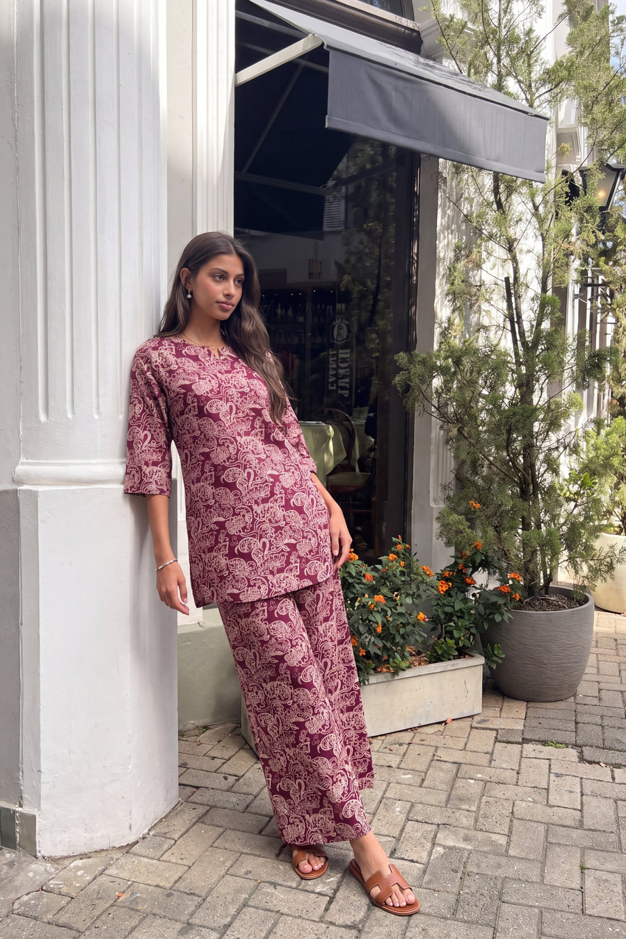 Plum Paisley Cotton Co-ord Set — image 14