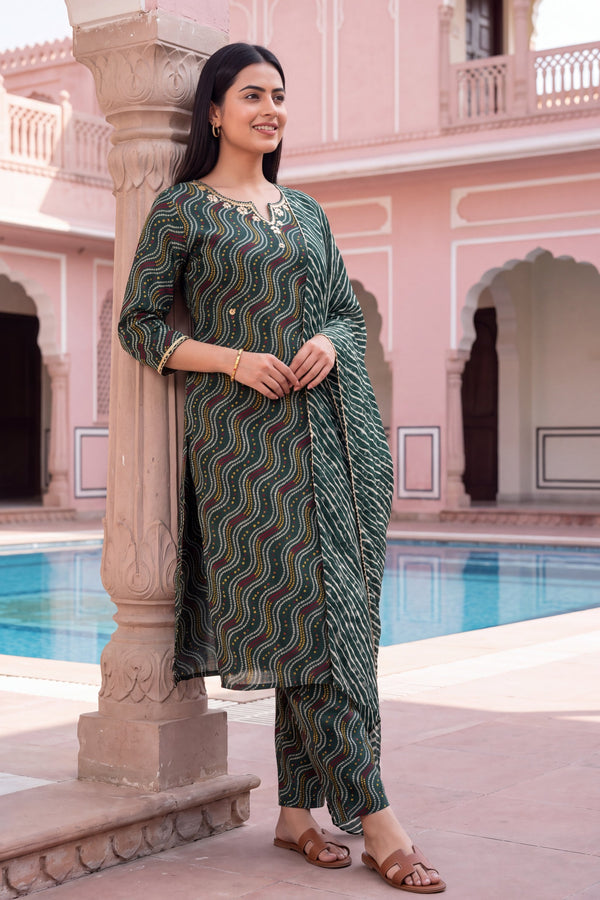 Fernwood Lantern Cotton Dupatta Set