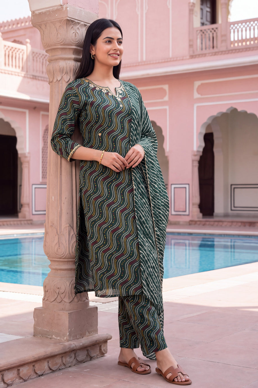 Fernwood Lantern Cotton Dupatta Set — image 3
