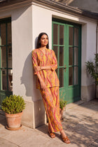 Turmeric Swirl Angrakha Cotton Co-ord Set