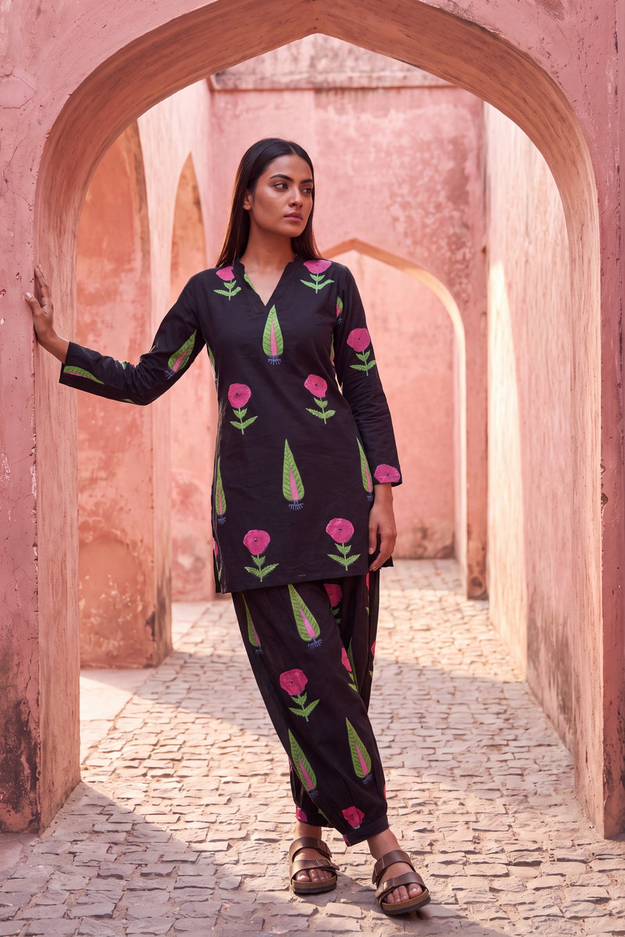 Ebony Muse Cotton Farshi Salwar Set — image 3