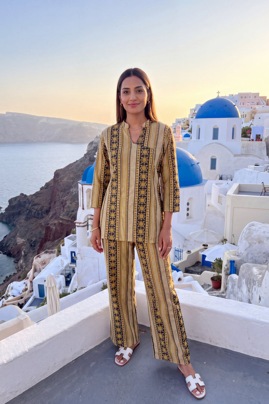 Golden Dune Angrakha Cotton Co-ord Set — image 3