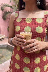 Plum Mist Square Neck Cotton Top