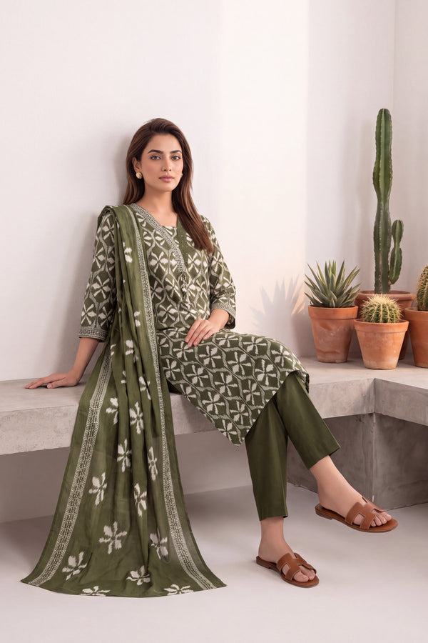 Clover Dell Cotton Dupatta Set