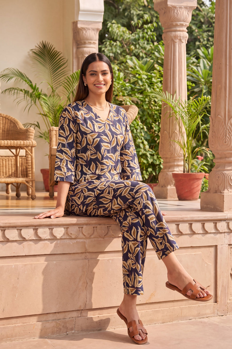 Harbour Trellis Blue Cotton Co-ord Set — image 6
