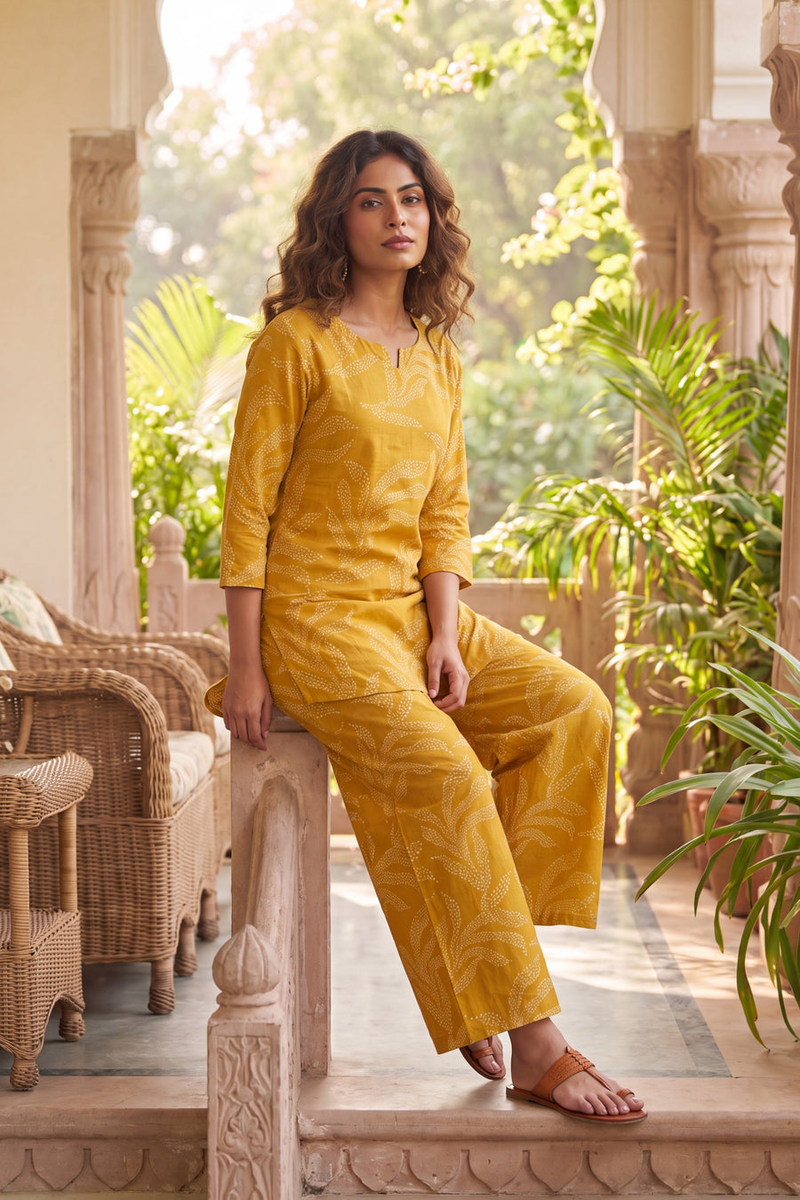 Bistro Goldenrod Cotton Co-ord Set — image 2