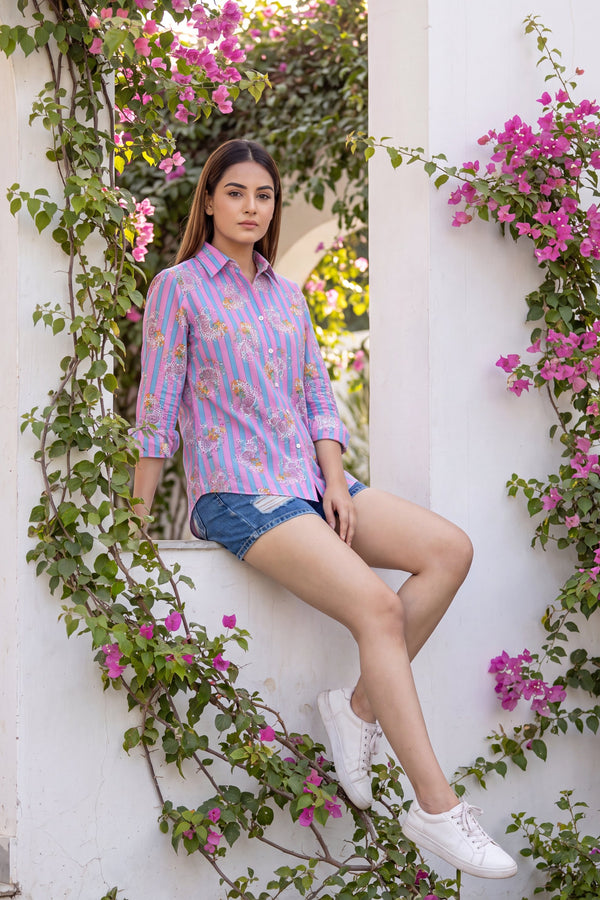 Lavender Dusk Cotton Shirt