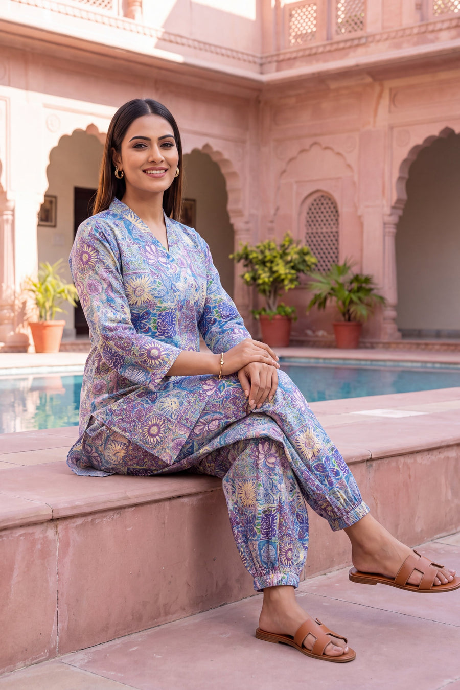 Amethyst Trail Cotton Farshi Salwar Set — image 4