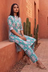 Atelier Olive Mandarin Cotton Co-ord Set