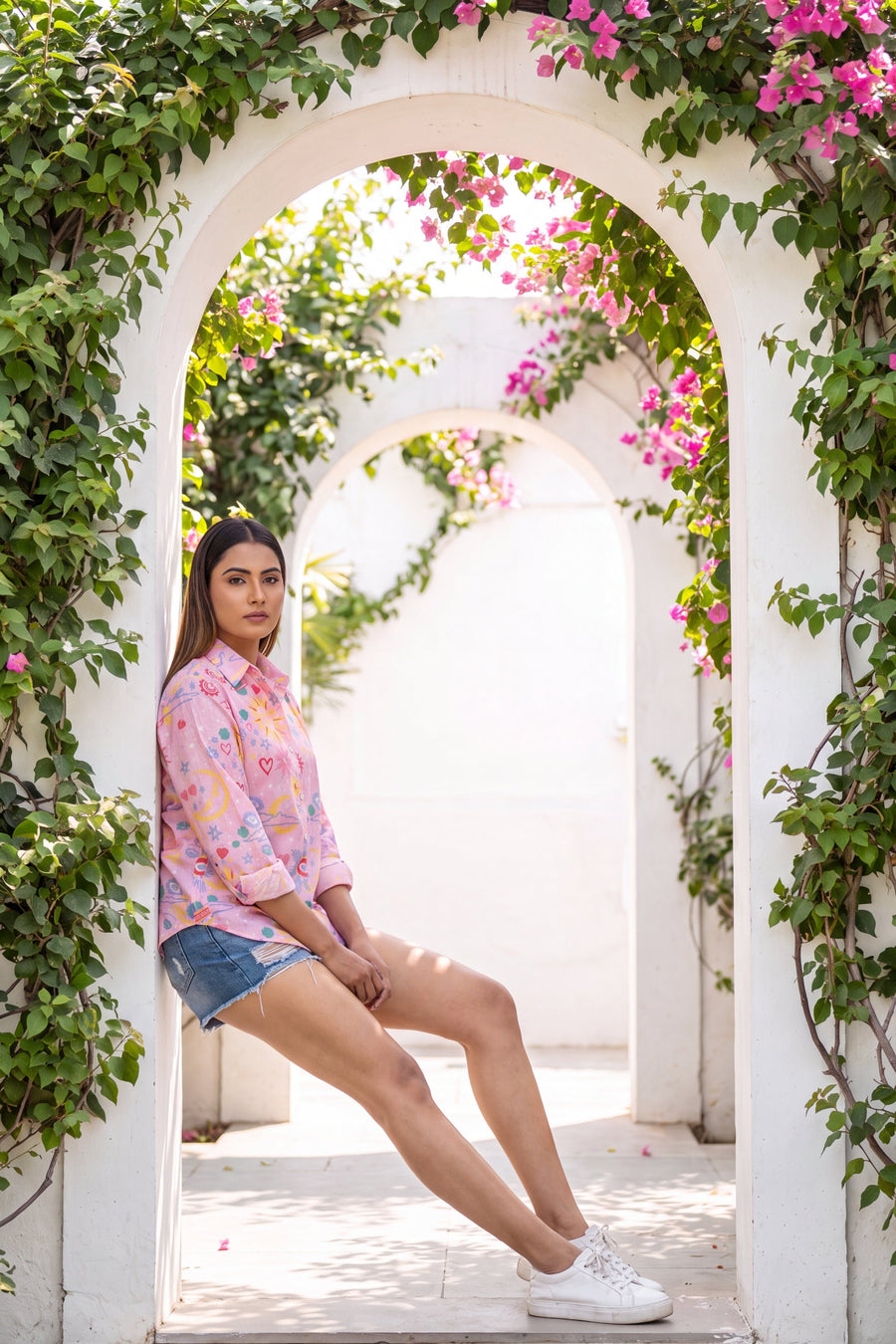 Flamingo Pink Cotton Shirt — image 3