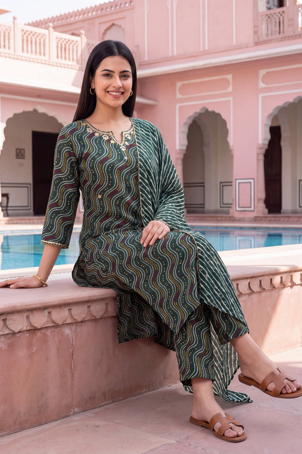Fernwood Lantern Cotton Dupatta Set
