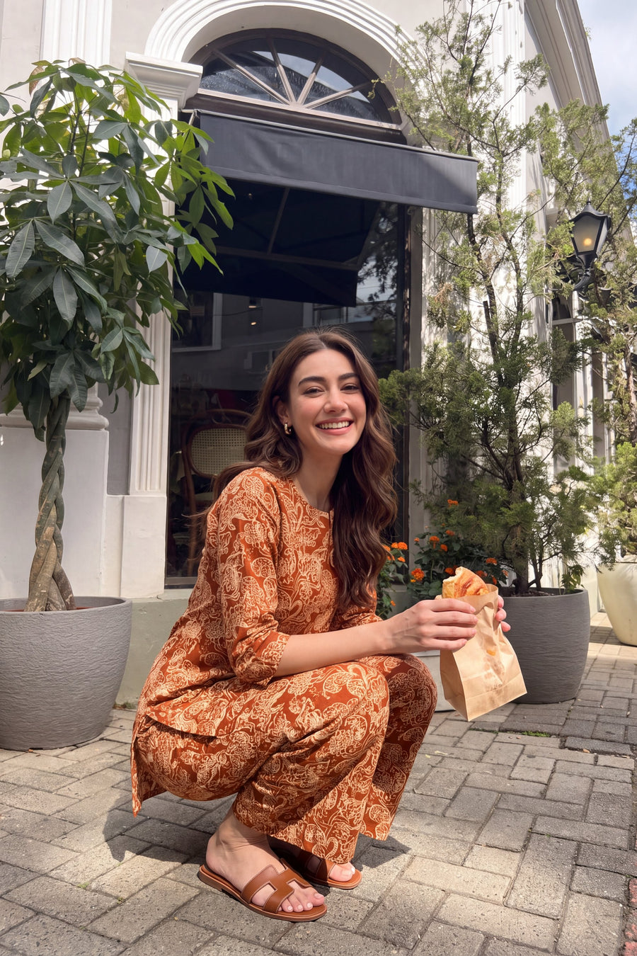 Terracotta Paisley Cotton Co-ord Set — image 17