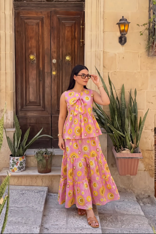 Rose Waltz Cotton Skirt Set