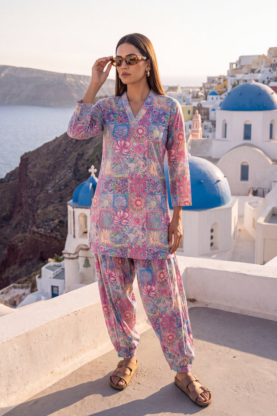 Violet Mirage Cotton Farshi Salwar Set — image 3