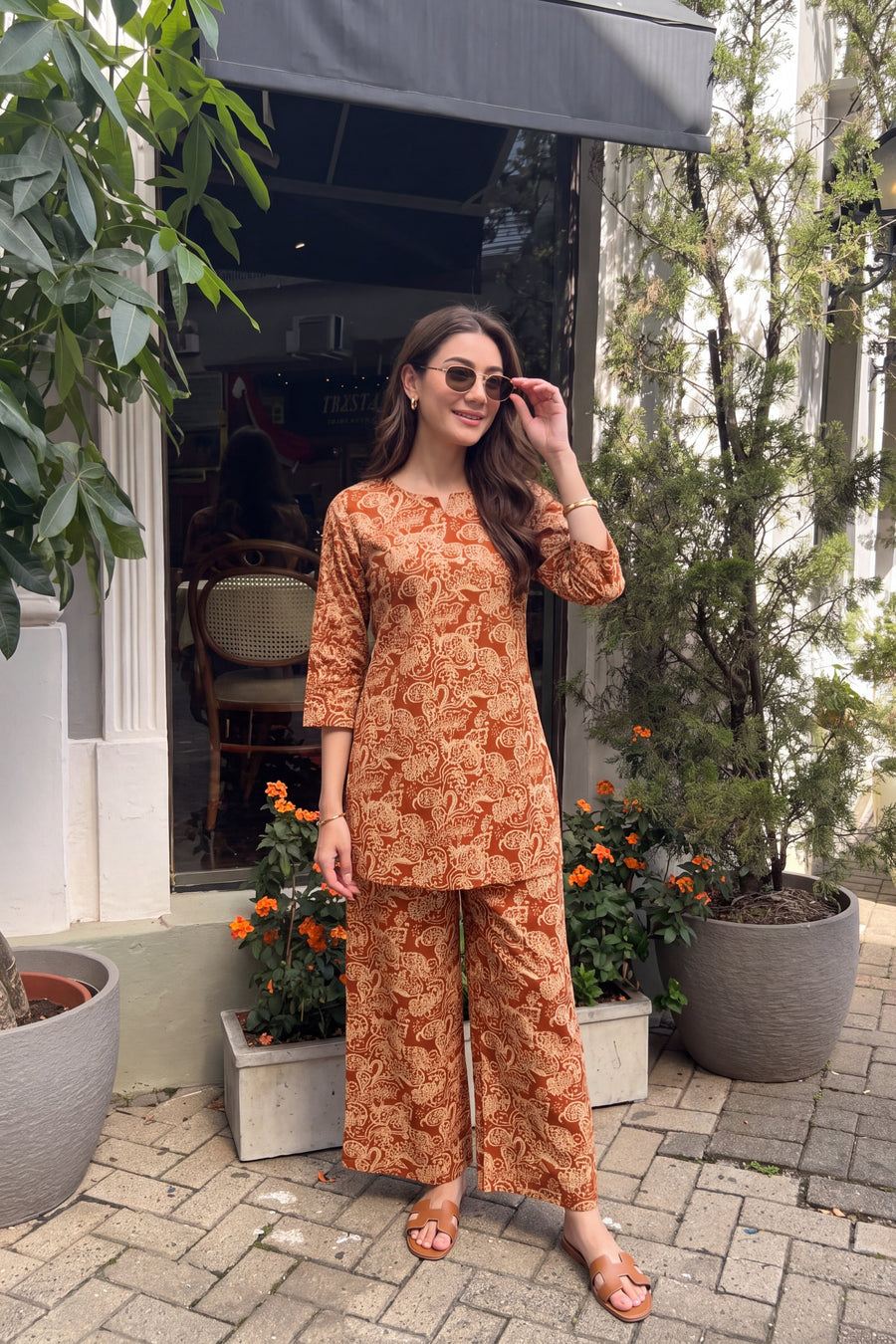 Terracotta Paisley Cotton Co-ord Set — image 8