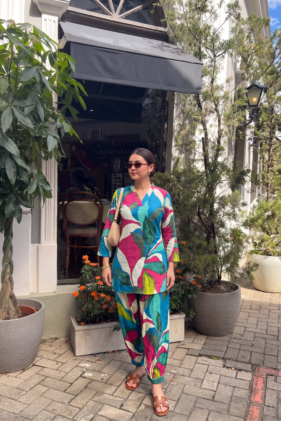 Lagoon Foliage Cotton Farshi Salwar Set — image 9