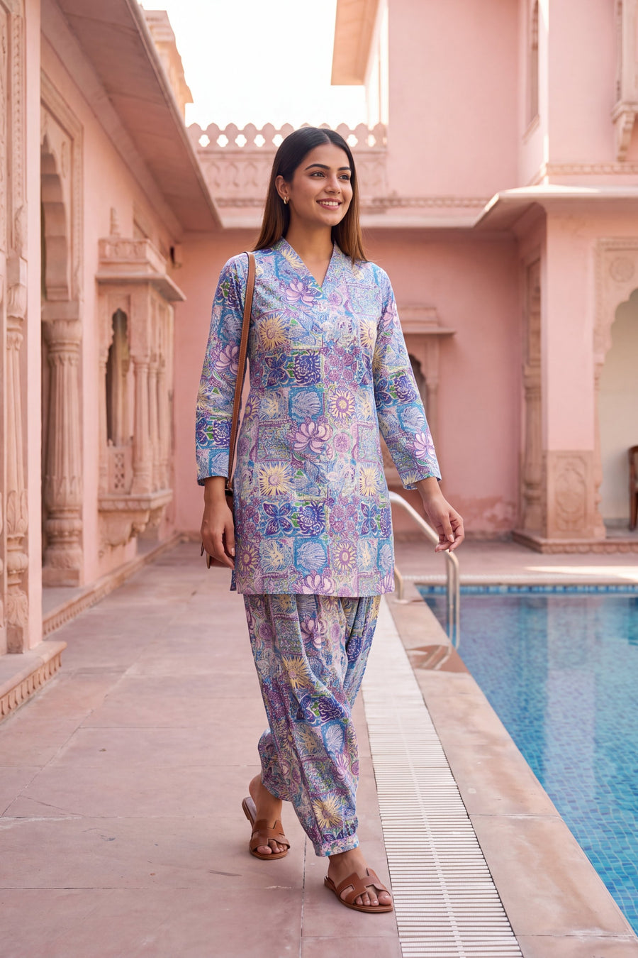 Amethyst Trail Cotton Farshi Salwar Set — image 5