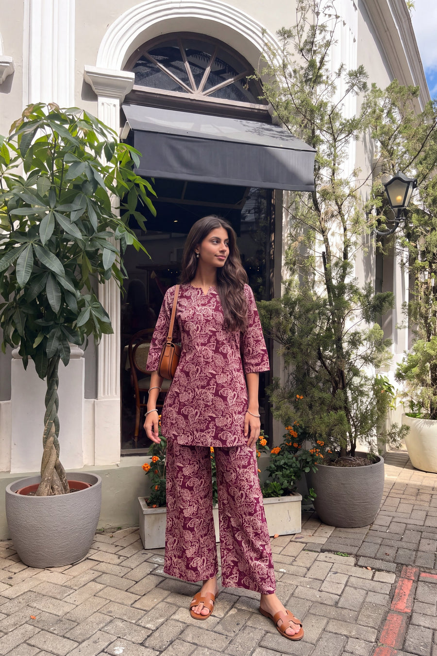 Plum Paisley Cotton Co-ord Set — image 5