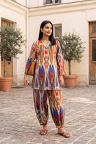 Fiesta Ikat Cotton Farshi Salwar Set