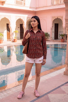 Garnet Maroon Cotton Shirt