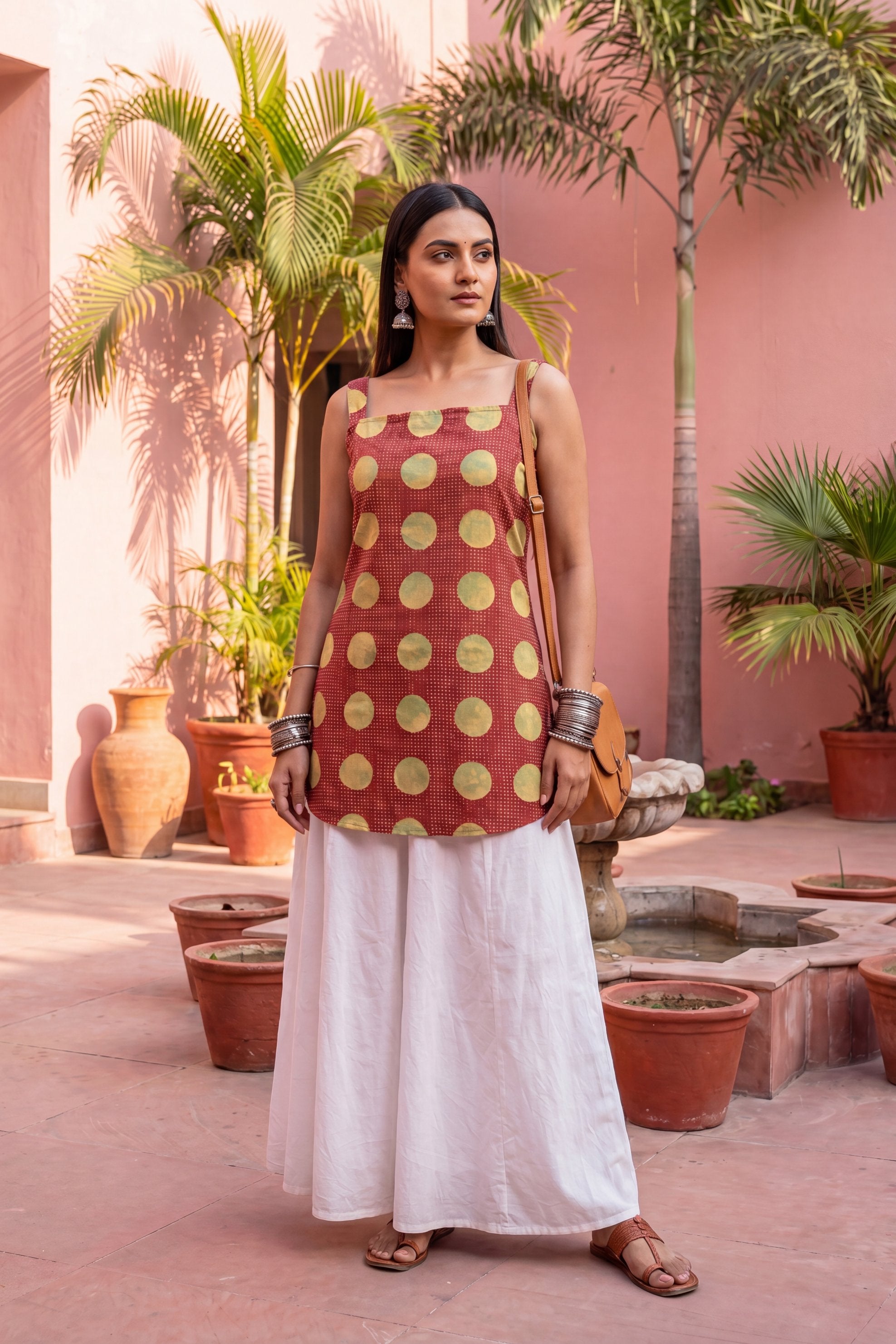 Plum Mist Square Neck Cotton Top