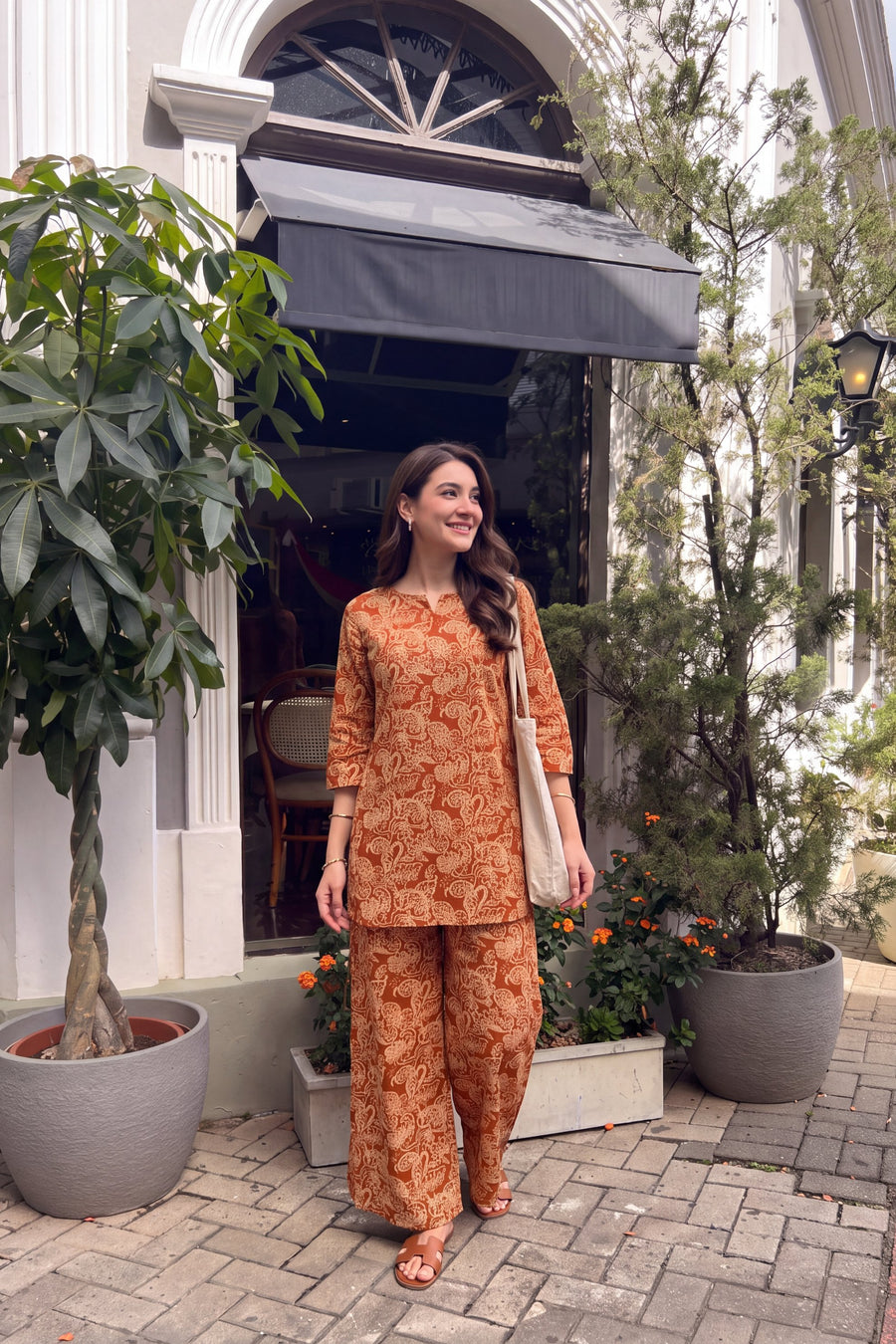 Terracotta Paisley Cotton Co-ord Set — image 9