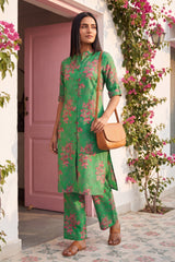 Boulevard Emerald Mandarin Cotton Co-ord Set