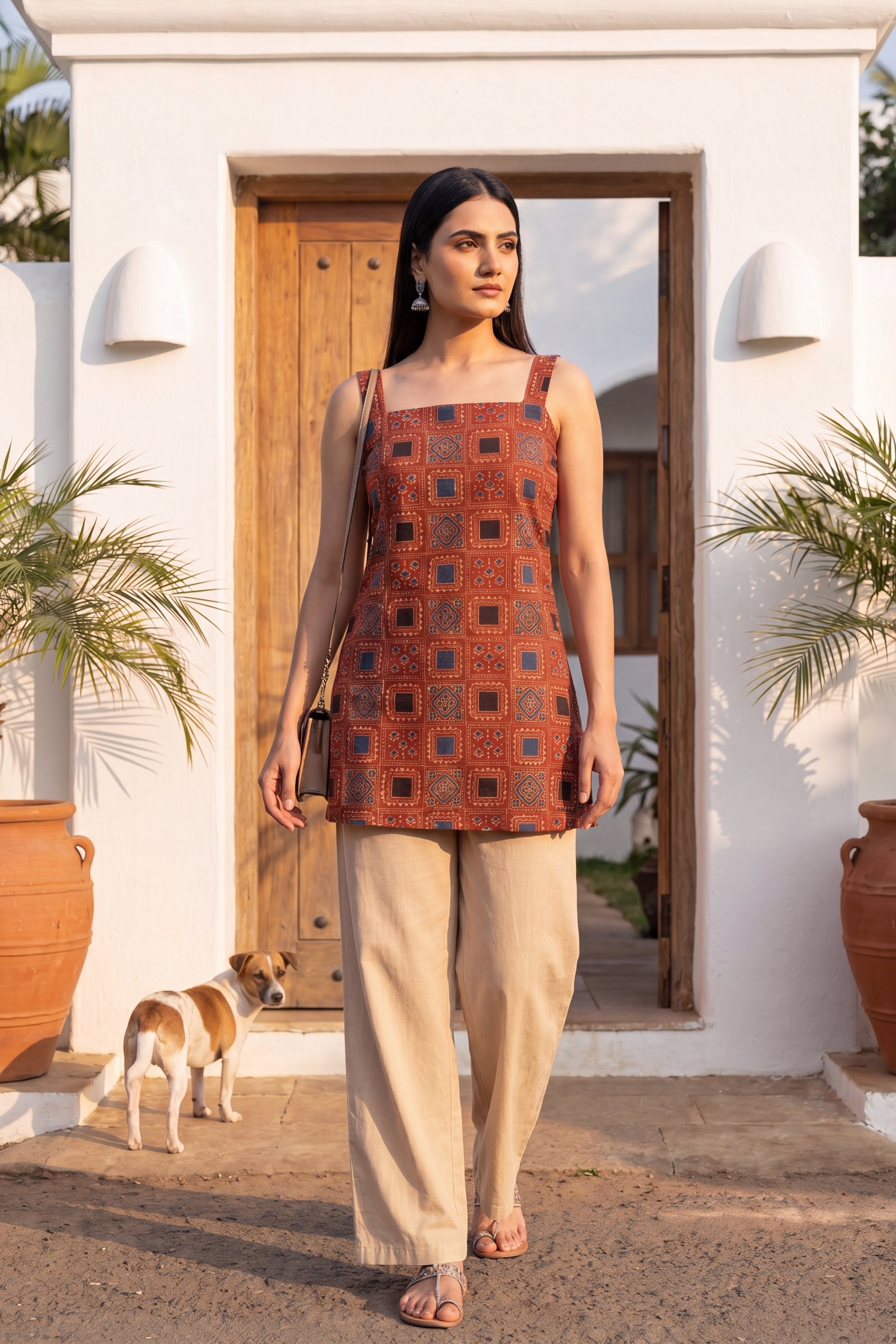 Wine Reverie Square Neck Cotton Top