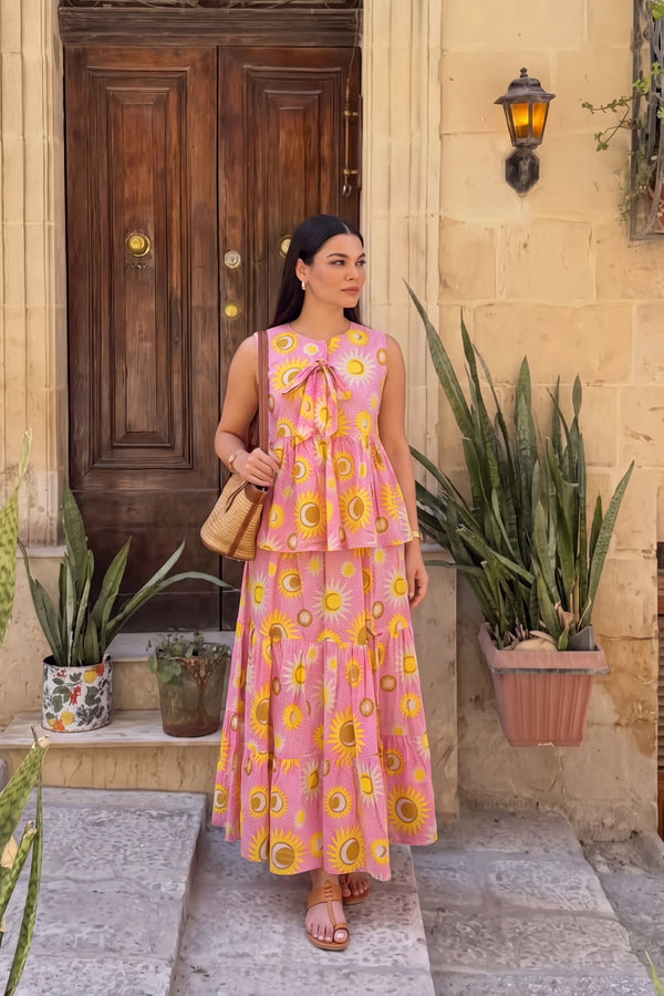 Rose Waltz Cotton Skirt Set