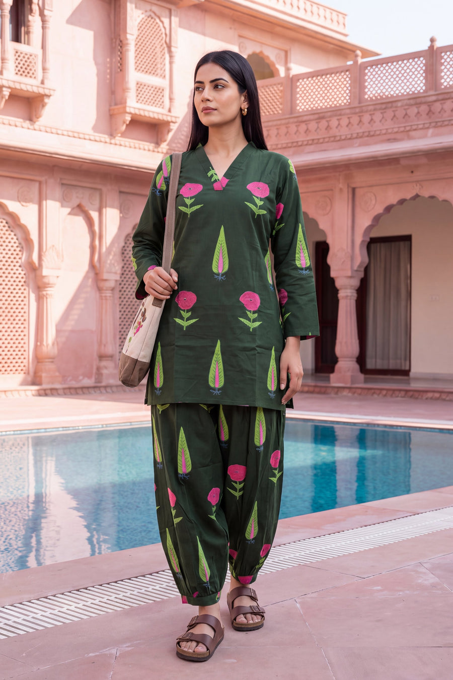 Jade Ripple Cotton Farshi Salwar Set — image 7