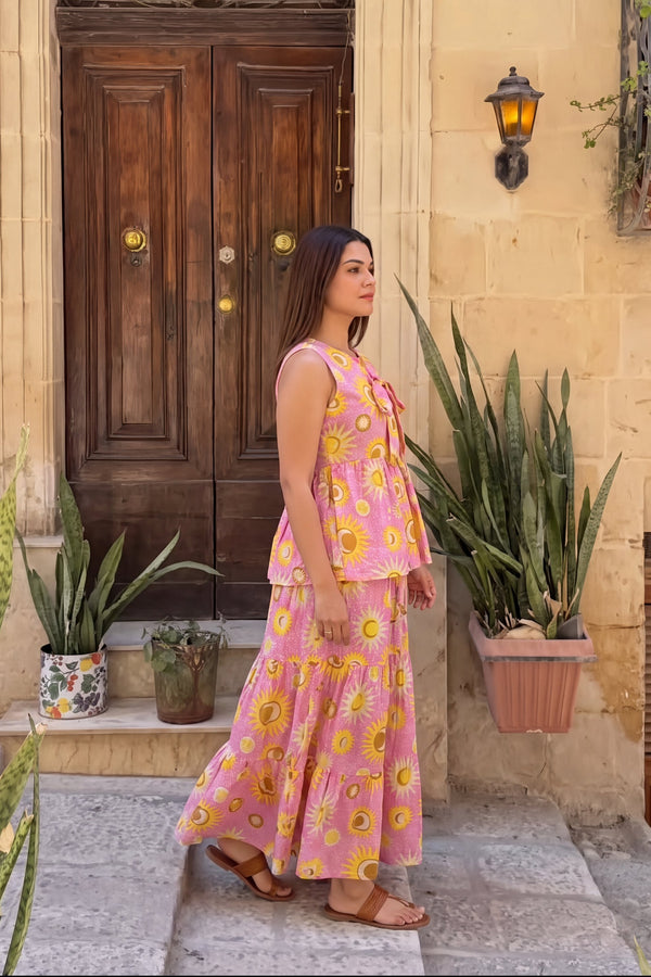 Rose Waltz Cotton Skirt Set