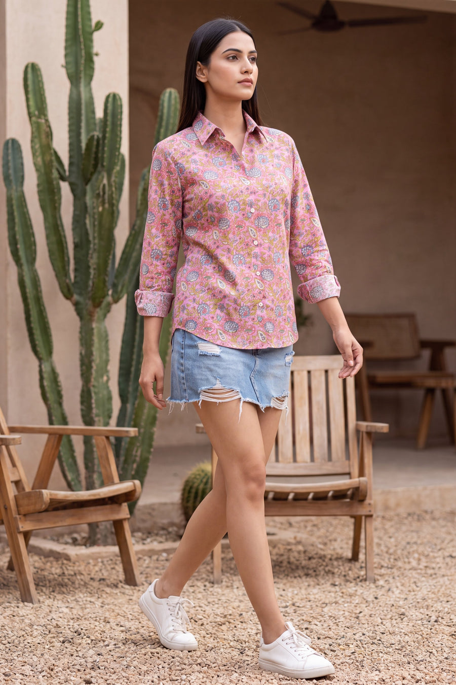 Rosebud Pink Cotton Shirt — image 5
